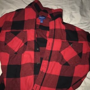 Red and black checkered flannel